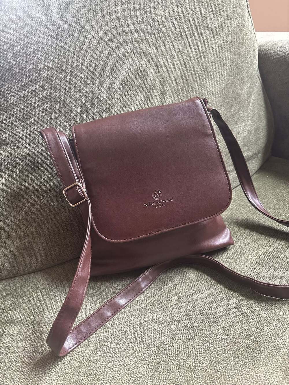 Mick-Chwood Paris Brown Leather Crossbody Flap Bag - Picture 14 of 14